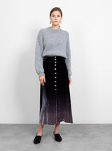 Button Front Skirt Night Ombre by Raquel Allegra | Couverture & The Garbstore