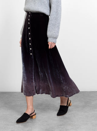 Button Front Skirt Night Ombre by Raquel Allegra | Couverture & The Garbstore