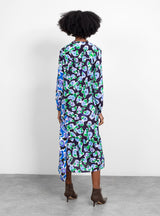 Danica Dress Navy Magnolia by Christian Wijnants | Couverture & The Garbstore