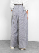 Annex Wide Leg Trousers Navy Stripe by Anaak | Couverture & The Garbstore