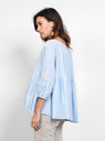 Raj Pintuck Blouse Light Blue Stripe by Anaak by Couverture & The Garbstore