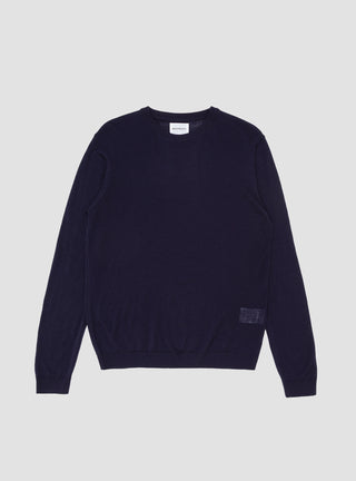 Sigfred Light Merino Jumper Dark Navy by Norse Projects | Couverture & The Garbstore