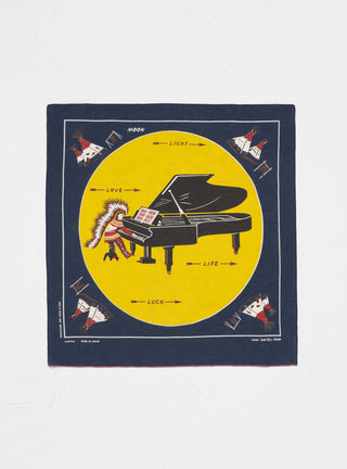 Piano Moon 4L Bandana Navy by Kapital | Couverture & The Garbstore