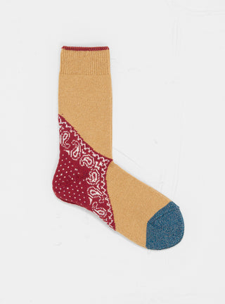 96 Yarns Paisley Bandana Socks Red by Kapital | Couverture & The Garbstore