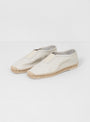 Azarbe Leather Espadrille Off White by Hereu | Couverture & The Garbstore