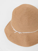 Waterproof Paper Braid Wide Hat Brown & Grey by Mature Ha. | Couverture & The Garbstore