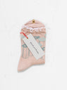 Flower Step Socks Pink Beige by Minä Perhonen | Couverture & The Garbstore