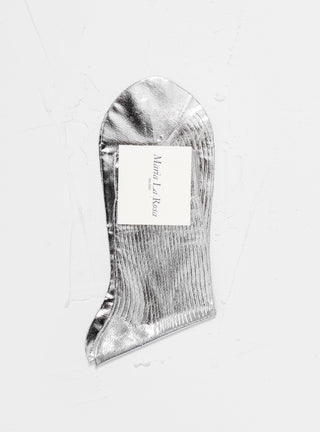 Ribbed Laminated Socks Susina Argento by Maria La Rosa | Couverture & The Garbstore