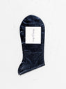 Ribbed Laminated Socks Navy by Maria La Rosa | Couverture & The Garbstore