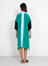 Dakai Silk Dress Patchwork Blue by Christian Wijnants | Couverture & The Garbstore