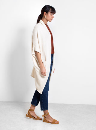 Drape Cocoon Cardigan White by Lauren Manoogian by Couverture & The Garbstore