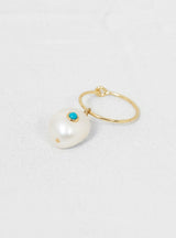 Turquoise Pearl Hoop by Anni Lu | Couverture & The Garbstore