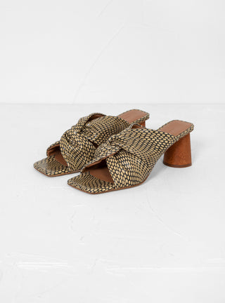 Naomi Leather Mule Polka Snake Khaki by Rejina Pyo | Couverture & The Garbstore