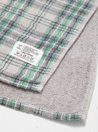 Tartan Check Hand Towel Grey by Kontex by Couverture & The Garbstore