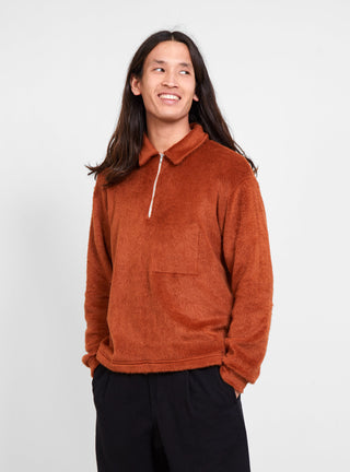 Furry 1/4 Zip Sweater Texas Orange by Lady White Co. | Couverture & The Garbstore
