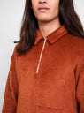 Furry 1/4 Zip Sweater Texas Orange by Lady White Co. by Couverture & The Garbstore