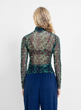 Pollen Turtle Top Small Blueberry Mesh Green & Navy by Henrik Vibskov | Couverture & The Garbstore