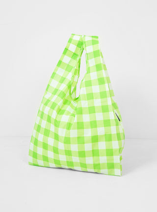 Standard Baggu Bag Big Check Lime by Baggu | Couverture & The Garbstore