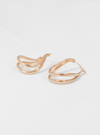 Swirl Earrings Gold Plated by Helena Rohner by Couverture & The Garbstore