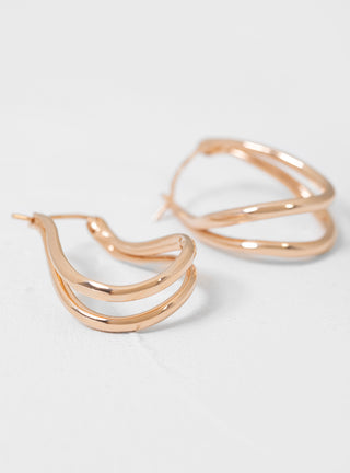 Swirl Earrings Gold Plated by Helena Rohner | Couverture & The Garbstore
