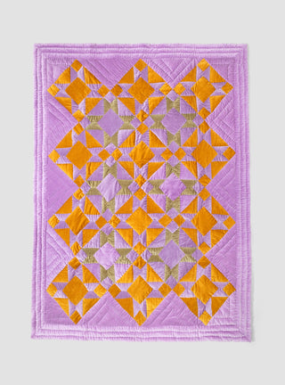 Velvet Patchwork Quilt Lavender by Projektityyny by Couverture & The Garbstore