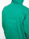 Oval Logo Midweight Hoodie Green by Simple | Couverture & The Garbstore