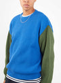 Beacon Merino Wool Crew Sweater Royal Blue & Olive by The English Difference | Couverture & The Garbstore