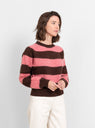 Jets Crew Stripe Jumper Pink & Brown by YMC | Couverture & The Garbstore