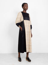 Impero Patchwork Dress Black & Cream by Milena Silvano | Couverture & The Garbstore