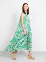 Dhamir Dress Green & Pink Daisies by Christian Wijnants | Couverture & The Garbstore