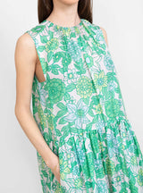 Dhamir Dress Green & Pink Daisies by Christian Wijnants | Couverture & The Garbstore