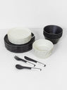 Alfresco Bowl Set of 4 Black & White by Kinto by Couverture & The Garbstore