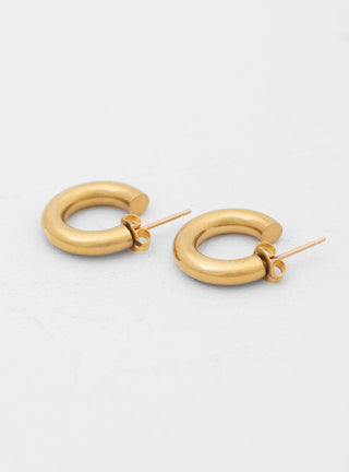 Mini Brass Hoop Earrings by Laura Lombardi by Couverture & The Garbstore