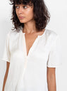 Grosgrain Blouse Cream by Raquel Allegra by Couverture & The Garbstore