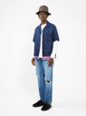 Bandana Linen Short Sleeve Shirt Indigo by KAPITAL by Couverture & The Garbstore