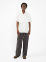 Open Collar Linen Short Shirt White by Beams Plus | Couverture & The Garbstore