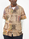 Open Collar Short Sleeve Block Print Shirt Multi by Beams Plus by Couverture & The Garbstore
