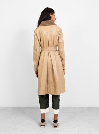 Hana Coat Faux Leather Camel by Rejina Pyo | Couverture & The Garbstore