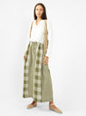 Joyce Skirt Green & Flax by Cawley | Couverture & The Garbstore