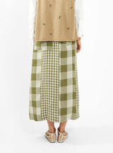 Joyce Skirt Green & Flax by Cawley | Couverture & The Garbstore