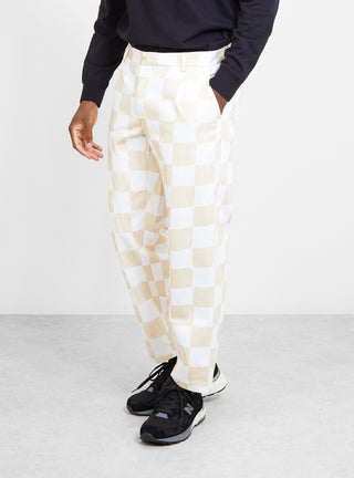 Club Pant White & Beige Check by Reception | Couverture & The Garbstore