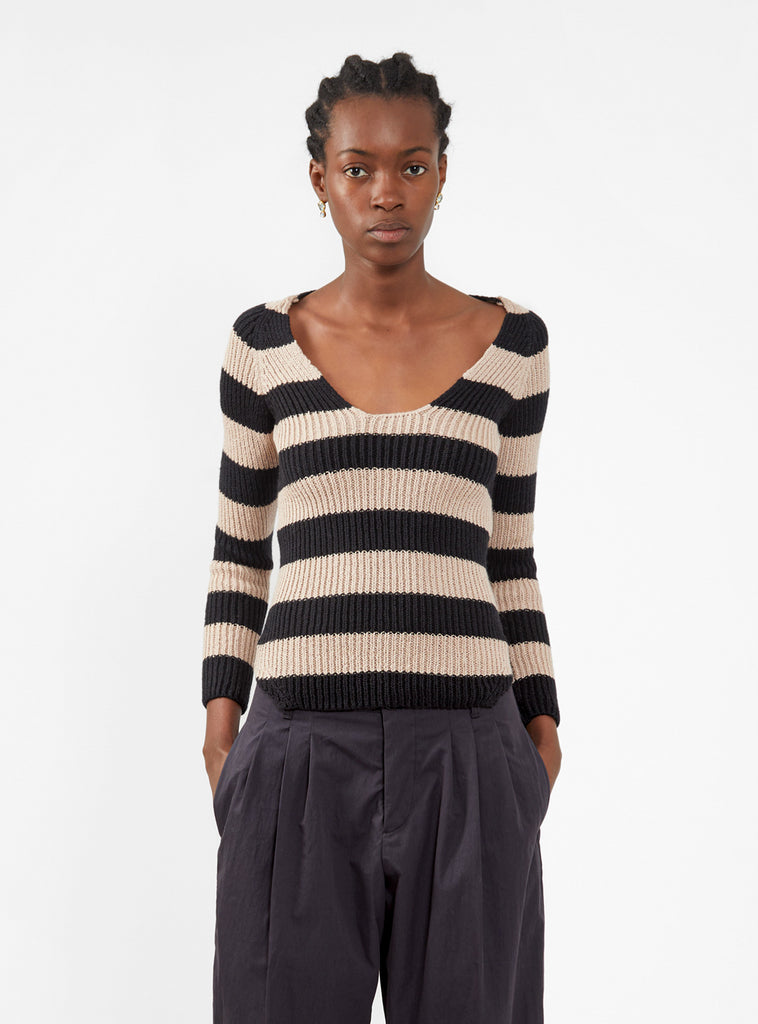 Faro Knit Sweater Beige & Black by Rachel Comey by Couverture & The Garbstore
