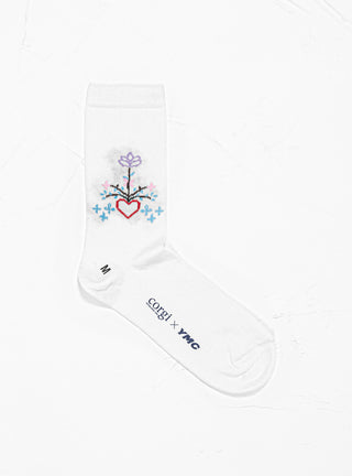 Print Socks White by YMC | Couverture & The Garbstore