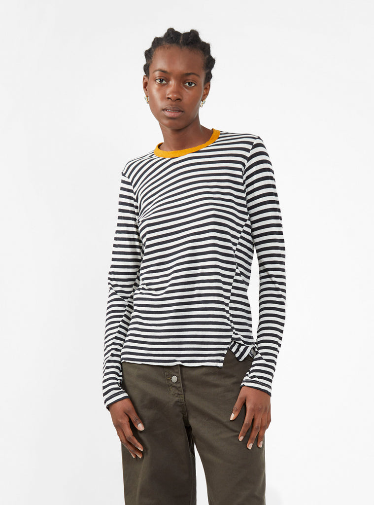 Striped Regular Heritage T-Shirt Black & White by Bassike by Couverture & The Garbstore