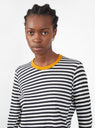 Striped Regular Heritage T-Shirt Black & White by Bassike | Couverture & The Garbstore