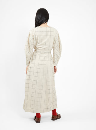Crackle Dress Beige Check by Henrik Vibskov by Couverture & The Garbstore