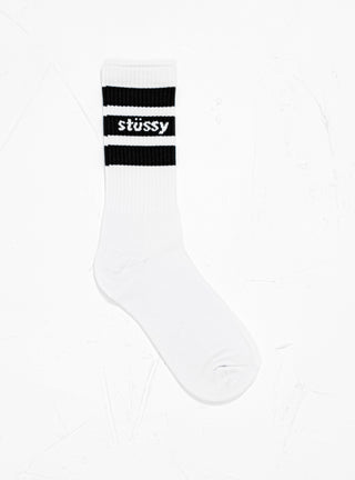 Stripe Crew Socks White & Black by Stüssy | Couverture & The Garbstore