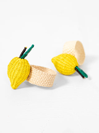 Palmito Lemon Napkin Ring Set Yellow by The Colombia Collective | Couverture & The Garbstore