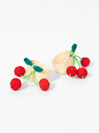 Palmito Cherries Napkin Ring Set Red by The Colombia Collective | Couverture & The Garbstore