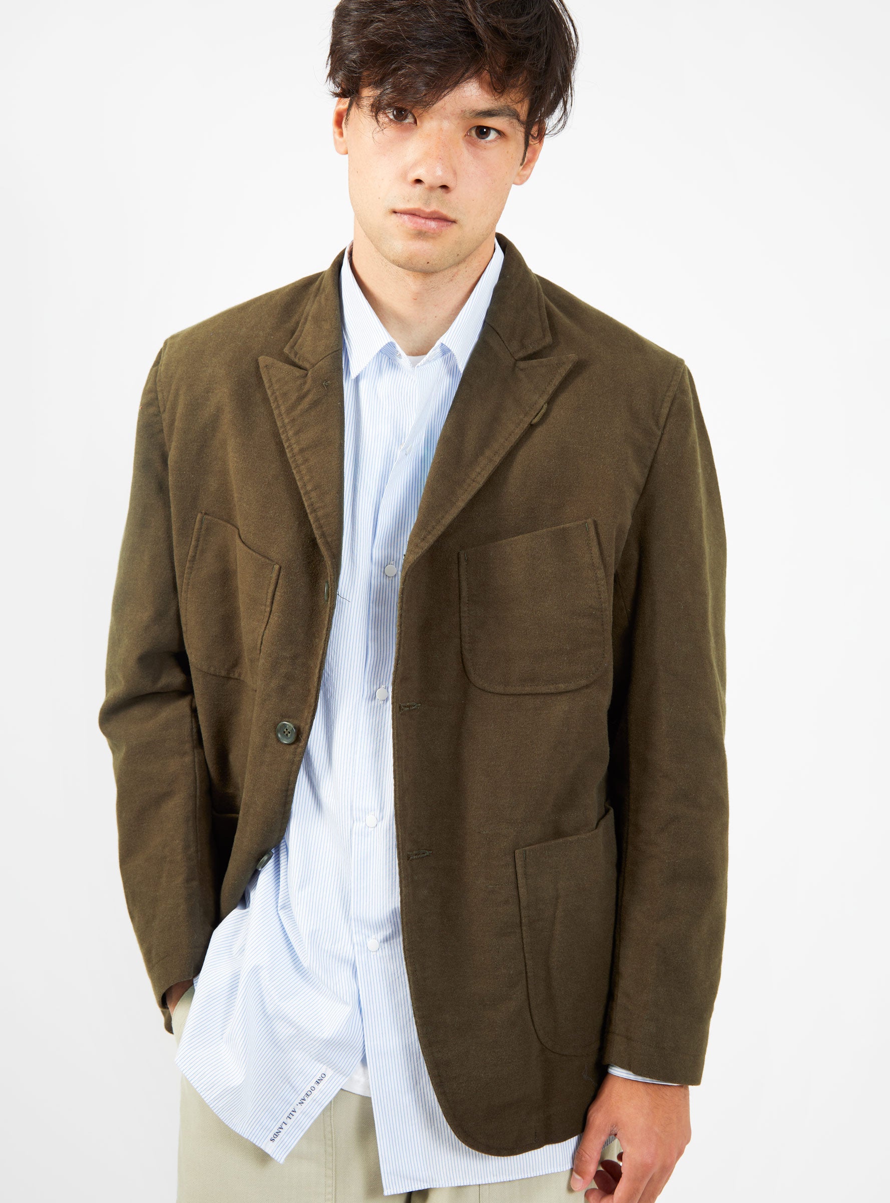 NB Cotton Moleskin Jacket Olive